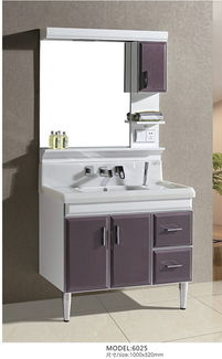 簡(jiǎn)約現(xiàn)代浴室柜 融合PVC、橡木與不銹鋼的衛(wèi)浴美學(xué)